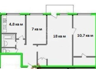 Продажа трехкомнатной квартиры, 54.6 м2, Москва, Дербеневская набережная, 13/17к1, Дербеневская набережная