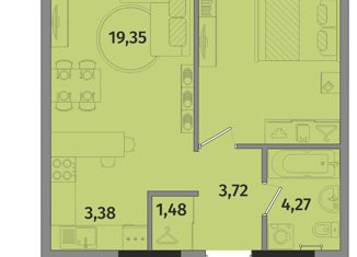 Продается 2-комнатная квартира, 47.32 м2, Ижевск, ЖК Ёлки, проспект Конструктора М.Т. Калашникова, 11