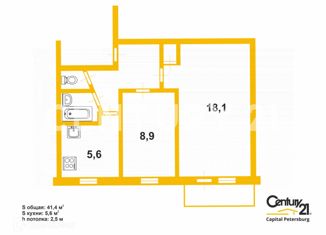 Продаю комнату, 41.4 м2, Санкт-Петербург, проспект Народного Ополчения, 173, муниципальный округ Ульянка