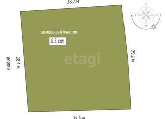 Продается земельный участок, 8.5 сот., садовое товарищество Светлячок, 5-я улица