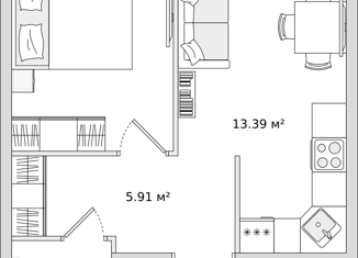 Продажа 1-комнатной квартиры, 36.5 м2, Ленинградская область, улица Шоссе в Лаврики, 51