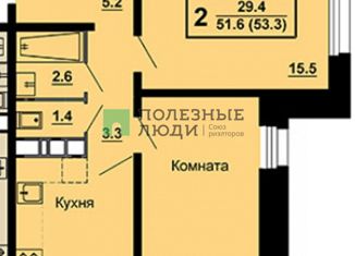 Продается 2-комнатная квартира, 53.3 м2, Ковров, Ореховая улица, 20, ЖК Дом на Ореховой