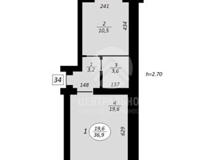 Продажа 1-комнатной квартиры, 37 м2, село Верх-Тула, микрорайон Радужный город, 17/2