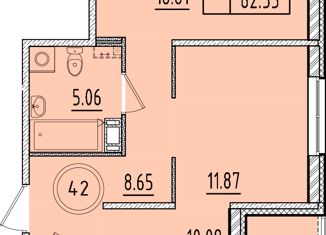 Продажа 2-ком. квартиры, 57.21 м2, посёлок Шушары, Образцовая улица, 6к3, ЖК Образцовый Квартал 8