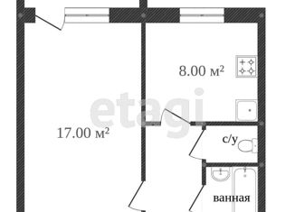 Продается 1-комнатная квартира, 33.2 м2, Курган, 1-й микрорайон, 9