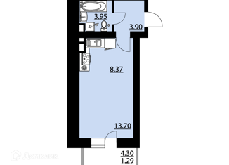 Продам квартиру студию, 31.21 м2, посёлок Солнечный, Кленовая улица, 1