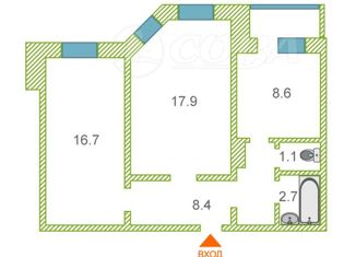 Продажа 2-комнатной квартиры, 55.4 м2, Нефтеюганск, 16-й микрорайон, 1