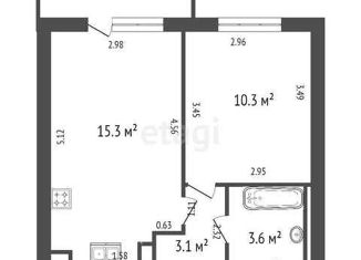 Продам 1-ком. квартиру, 32.3 м2, Санкт-Петербург, ЖК Солнечный Город. Резиденции, улица Владимира Пчелинцева, 4
