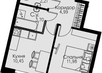 Продажа 1-комнатной квартиры, 33.3 м2, Санкт-Петербург, метро Электросила, Благодатная улица, 23