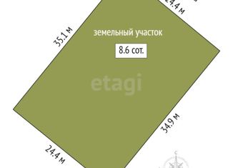 Продажа участка, 8.62 сот., городской округ Тюмень