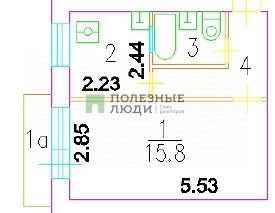 Продам 1-ком. квартиру, 28.6 м2, Москва, ЮАО, 5-й Донской проезд, вл21