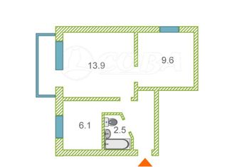 Двухкомнатная квартира на продажу, 36.6 м2, Тюменская область, 3-й микрорайон, 6