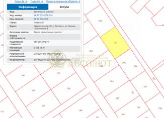 Продажа участка, 13.5 сот., Дегтярск, улица Семена Пульникова