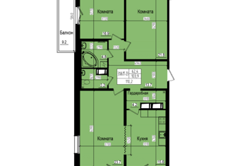 Продаю трехкомнатную квартиру, 110.2 м2, посёлок Парголово, Ольгинская дорога, 3/20, ЖК Прагма Сити