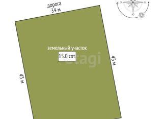Продажа земельного участка, 15 сот., село Исетское, улица Свободы