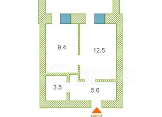 Продам 1-комнатную квартиру, 31.1 м2, Тюменская область, 16-й микрорайон, 35