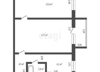 Продается 2-комнатная квартира, 45.3 м2, Благовещенск, Театральная улица, 35