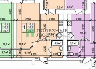 Продаю 1-комнатную квартиру, 38.7 м2, Энгельс, Вокзальная улица, 48, ЖК Локомотив