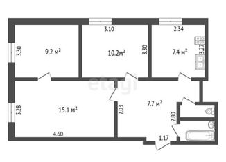 Продается 3-ком. квартира, 56.1 м2, Москва, Донская улица, 33, Донская улица