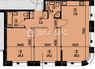 2-ком. квартира на продажу, 70.8 м2, Москва, проспект Лихачёва, 18к3, ЖК Квартал Нау