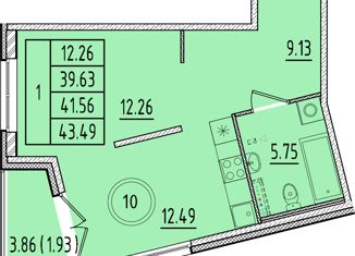 Продам 1-комнатную квартиру, 39.63 м2, Санкт-Петербург, Образцовая улица, 6к1