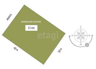 Продам участок, 12 сот., деревня Московка