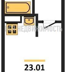 Продается квартира студия, 23.01 м2, Воронеж, улица 9 Января, 233/40, ЖК Эверест