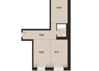 Однокомнатная квартира на продажу, 76.65 м2, Шелехов, 5-й квартал, 1