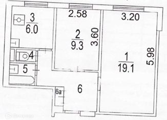 Продаю 2-ком. квартиру, 45 м2, Москва, улица Красный Казанец, 1к1, метро Рязанский проспект