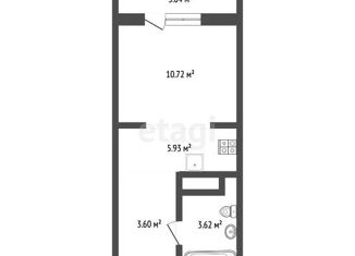 Квартира на продажу студия, 24.1 м2, Тюмень, улица Вице-адмирала Воронцова, 5, ЖК Первая линия. Гавань