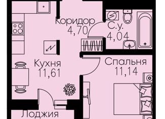 Продажа однокомнатной квартиры, 33.39 м2, Ленинградская область, проспект Строителей, 3