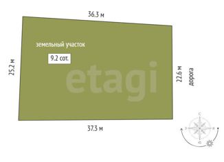 Земельный участок на продажу, 9.2 сот., садоводческое товарищество Калинка, Зелёная улица