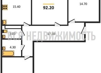 Продажа 3-комнатной квартиры, 92.2 м2, Воронеж, ЖК Европейский
