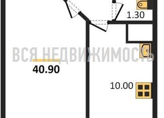 Продажа однокомнатной квартиры, 40.9 м2, Воронеж, ЖК Европейский
