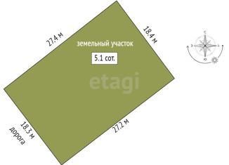 Продам участок, 5.1 сот., Омск, Центральный округ, ТСН СНТ Виктория, 458