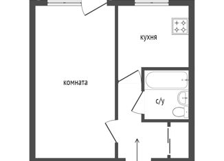 1-комнатная квартира на продажу, 32.3 м2, Свердловская область, улица Машиностроителей, 6А