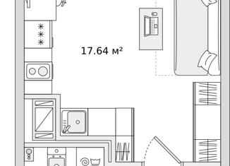 Продам квартиру студию, 25.5 м2, Санкт-Петербург, ЖК Приневский, Русановская улица, 18к8