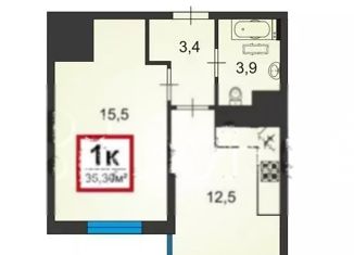 Продается однокомнатная квартира, 35.3 м2, Анапа, Анапское шоссе, 32к6, ЖК Чёрное море