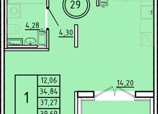 Продам 1-ком. квартиру, 34.84 м2, Санкт-Петербург, Образцовая улица, 6к1