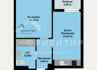 Продается 1-комнатная квартира, 40 м2, Верхняя Пышма, Октябрьская улица, 5, ЖК Юность