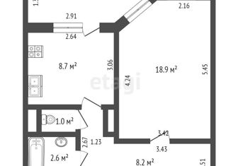 Продается однокомнатная квартира, 38.5 м2, Пыть-Ях, Сибирская улица, 2