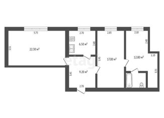 Продам 3-комнатную квартиру, 81.7 м2, село Рощино, улица Ленина, 8