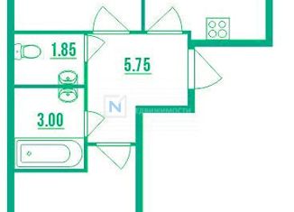 Двухкомнатная квартира на продажу, 59.2 м2, Санкт-Петербург, Планерная улица, 87к1, ЖК Форест Аквилон