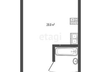 Продажа квартиры студии, 33 м2, посёлок Прудный, Окружная улица, 11В