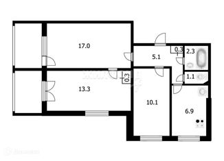 Продажа трехкомнатной квартиры, 60.8 м2, Новосибирск, улица Кропоткина, 136, метро Берёзовая роща