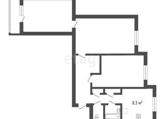 Продам трехкомнатную квартиру, 68.2 м2, Санкт-Петербург, Ситцевая улица, 3к3, Ситцевая улица