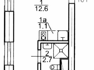 Продажа квартиры студии, 16.4 м2, Москва, проезд Ольминского, 7, Останкинский район