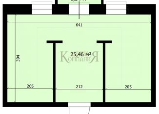 Продам квартиру студию, 25.4 м2, Рязань, Московский район, Бронная улица, 14