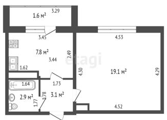 Продаю 1-комнатную квартиру, 33 м2, Нижнекамск, улица Менделеева, 23