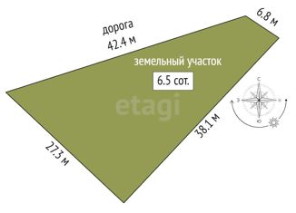 Участок на продажу, 6.5 сот., село Надеждино, Новая улица